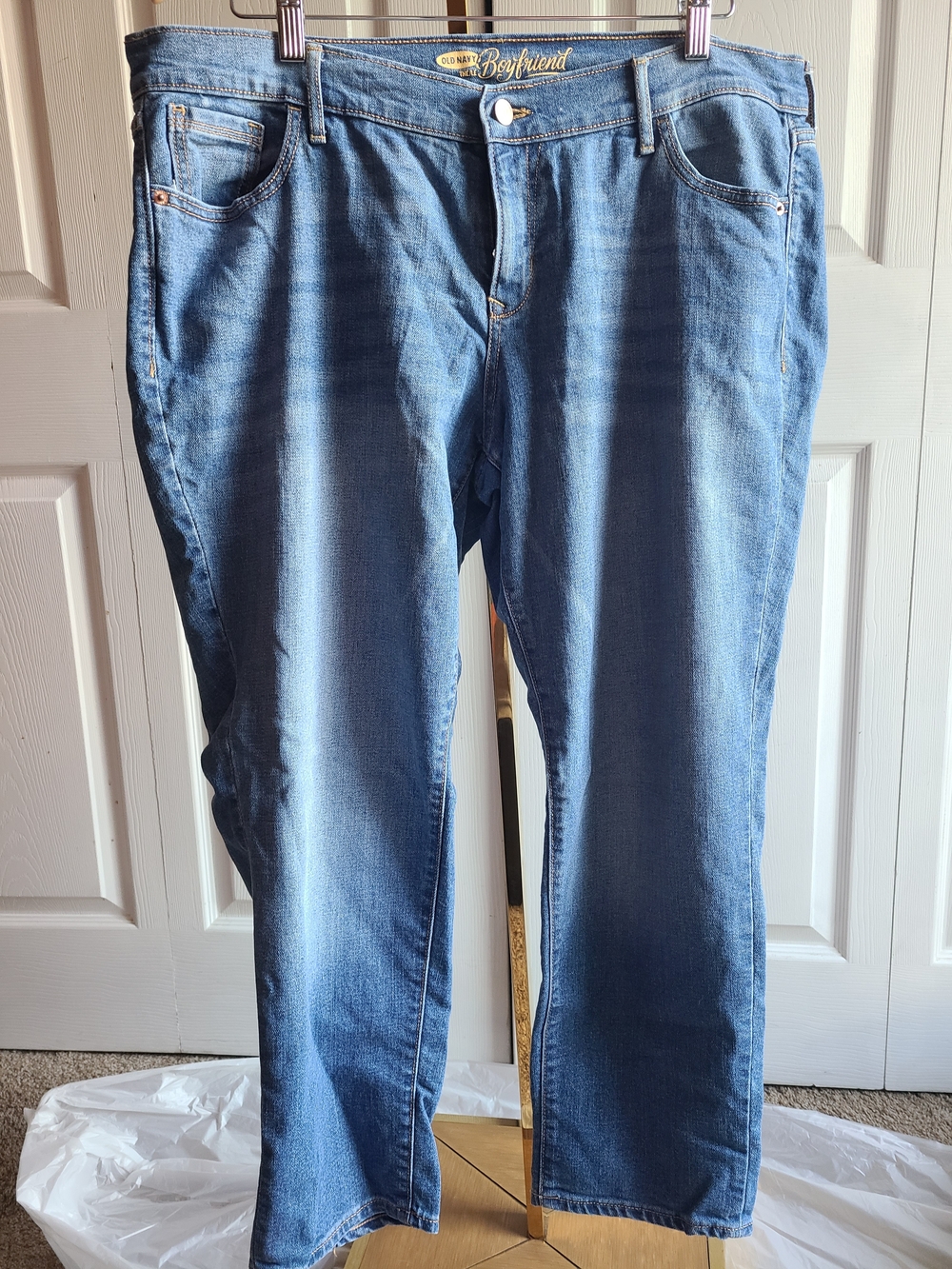 Old Navy Women’s Boyfriend Jeans - Medium Blue Denim
